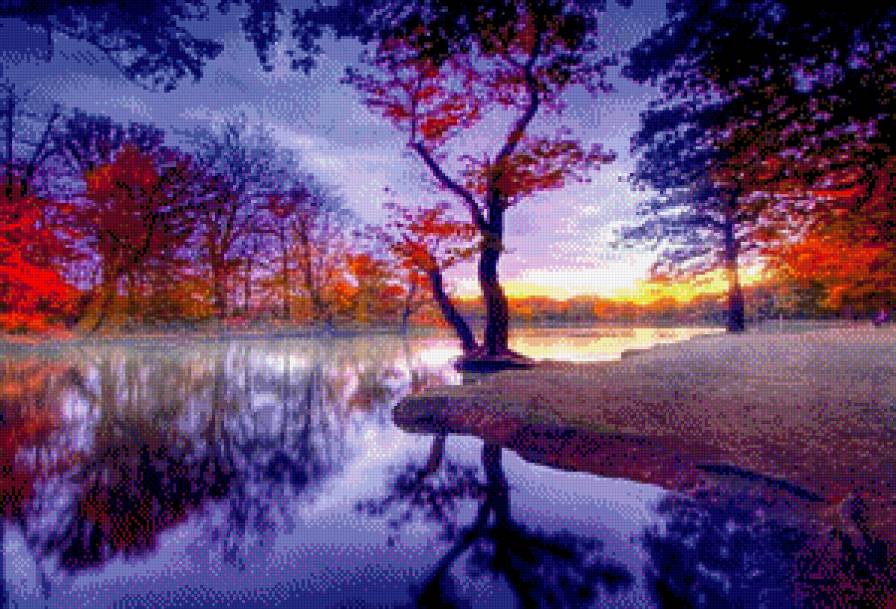 осень - река, природа, осень - предпросмотр