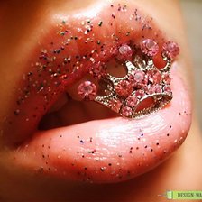 Схема вышивки «Губы»