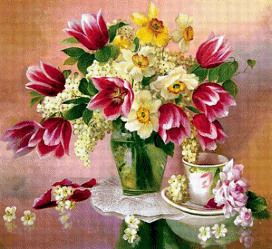 Цветы весны - цветы, букет - предпросмотр