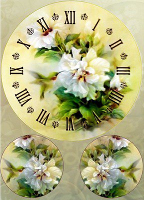 Часы - цветы, часы - оригинал