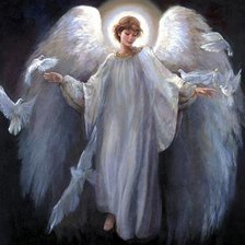 Оригинал схемы вышивки «ангел» (№480940)