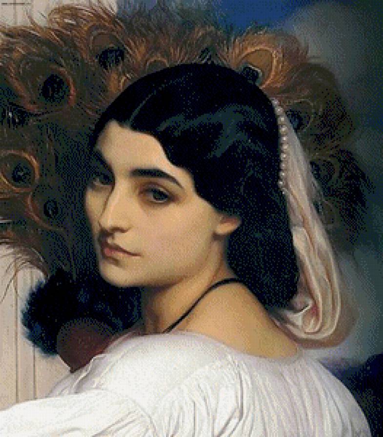 девушка с веером - предпросмотр