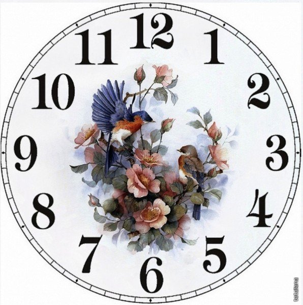 Часы - цветы, часы - оригинал