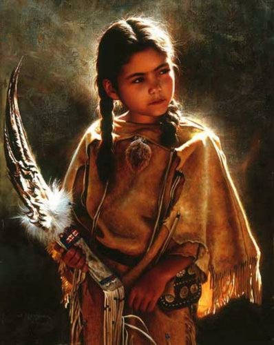 Индейские мотивы - девочка, индейские мотивы - оригинал