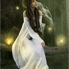 Схема вышивки «девушка-ночь»