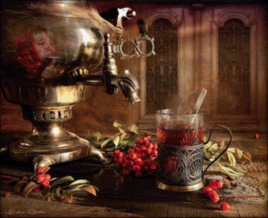 СамоварРр. - натюрморт, самовар, чаепитие, чай - предпросмотр