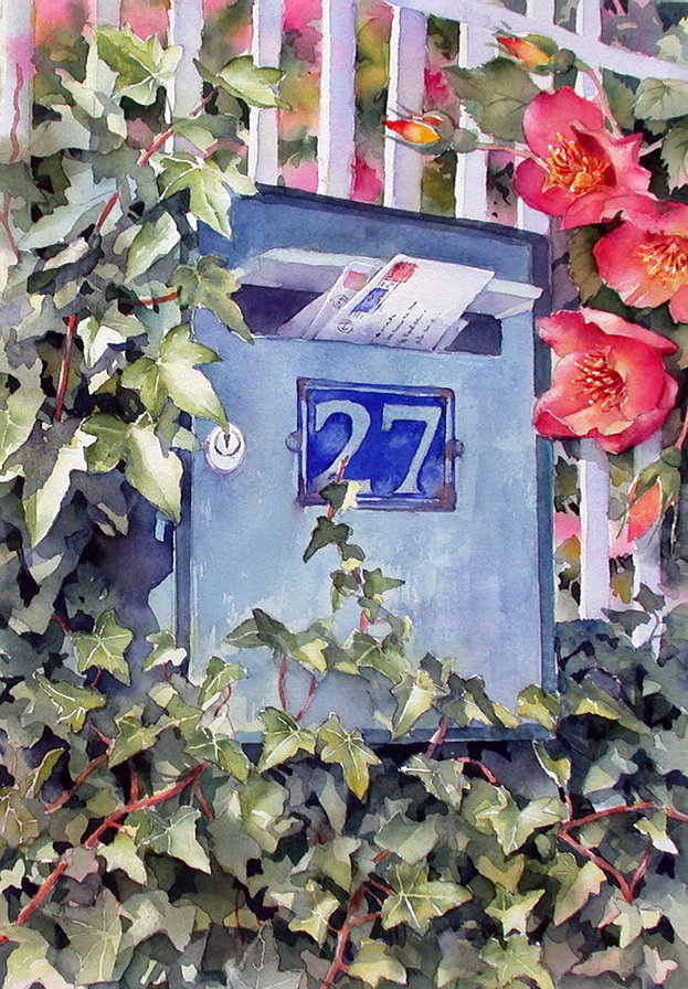 Почтовый ящик - лето, цветы - оригинал