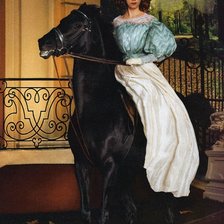 Схема вышивки «Девушка на лошади»