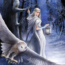 Схема вышивки «ДЕВУШКА ЗИМА»