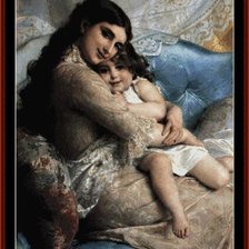 Оригинал схемы вышивки «мать и дитя» (№482772)