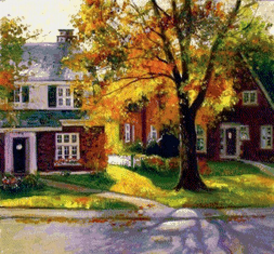 золотая осень2 - живопись, картина, осень - предпросмотр