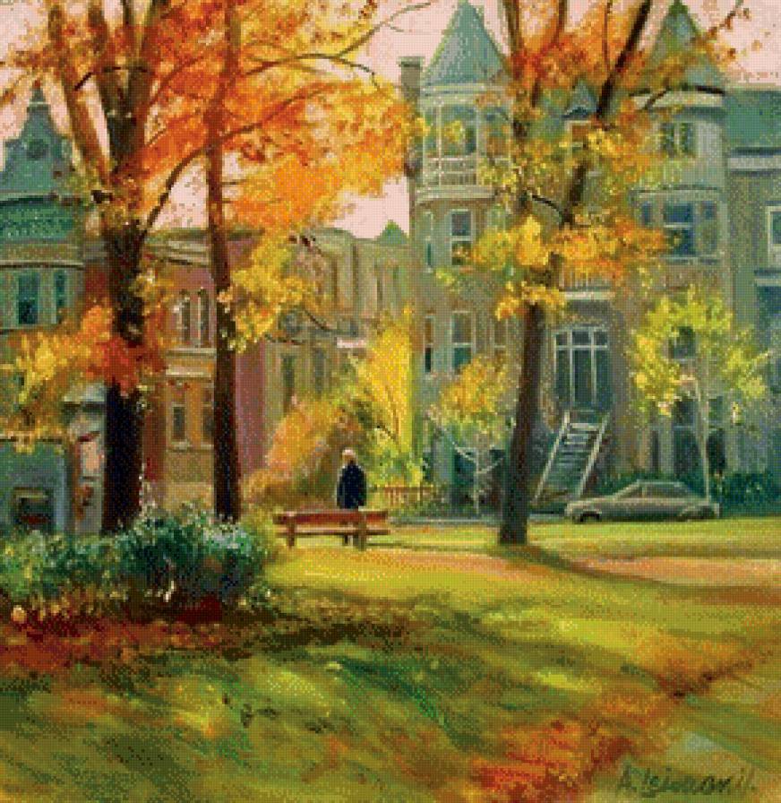 золотая осень3 - картина, осень, живопись - предпросмотр