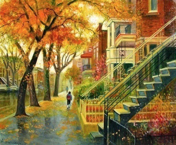 золотая осень4 - осень, живопись, картина - оригинал