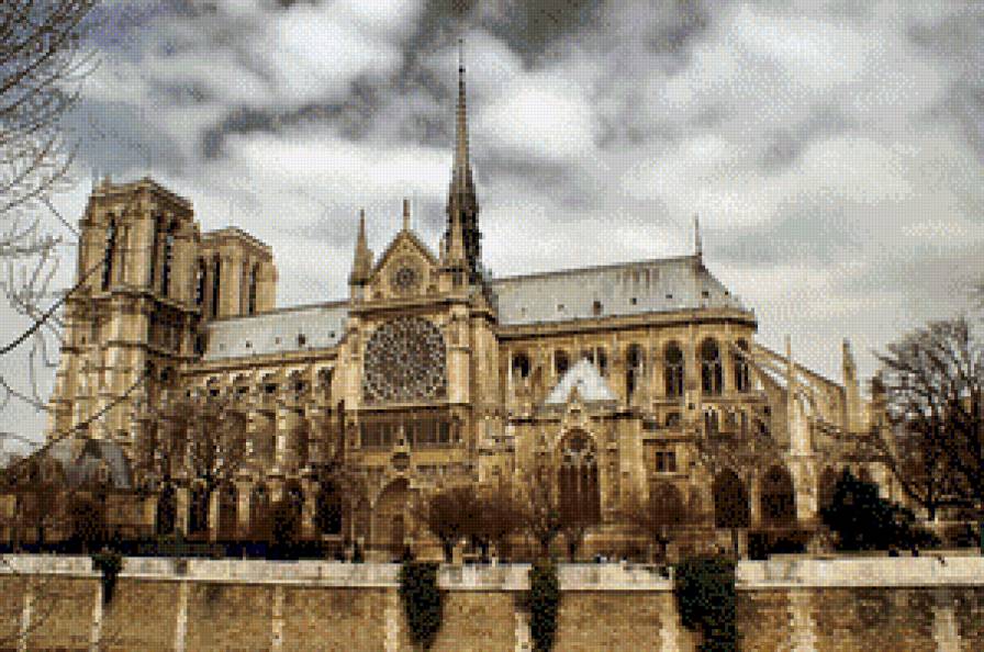 Собор Парижской богоматери - собор, готика, париж - предпросмотр