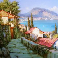 Схема вышивки «Дорога к морю.»