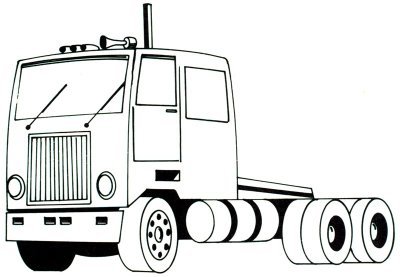 Грузовик - транспорт, машина, грузовик, тягач - оригинал