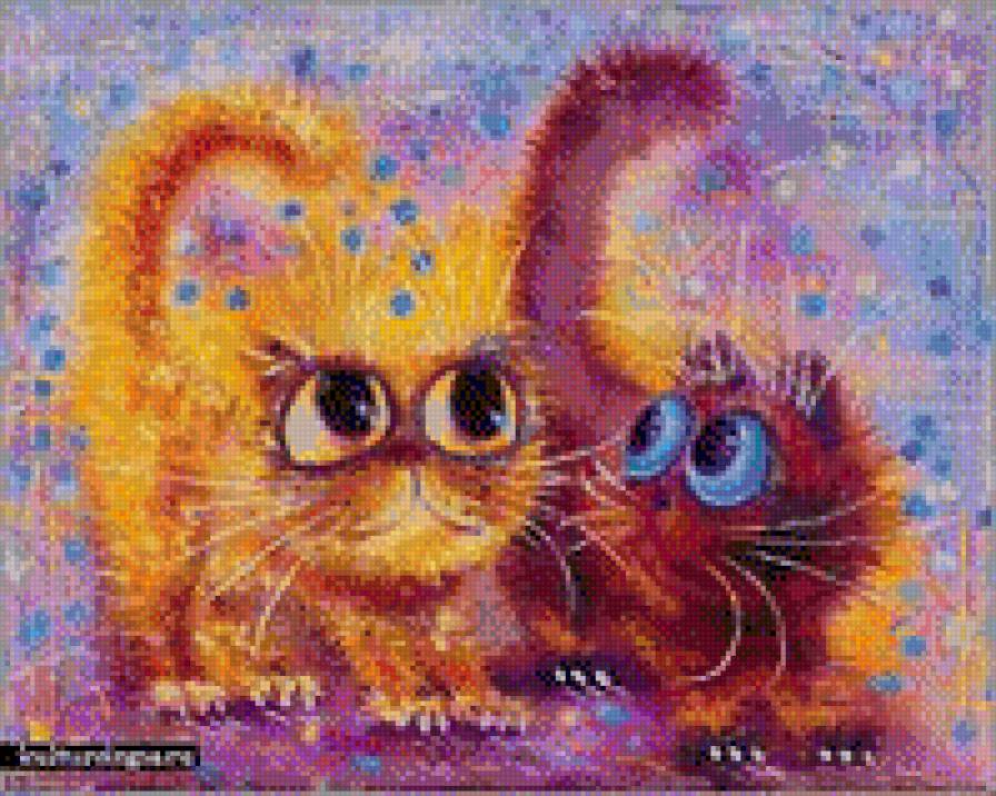 Парочка - кошки, пара, любовь, коты - предпросмотр