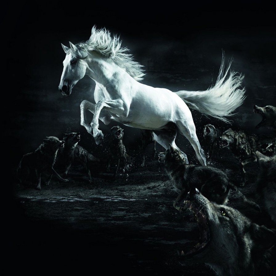 картина - картины, хищники, лошади, лошадь, картина - оригинал