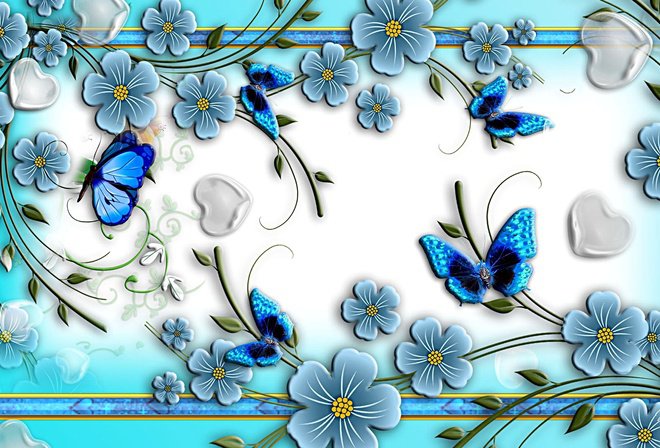 Цветы и бабочки - подушки - оригинал