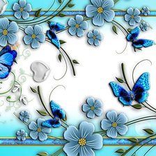 Оригинал схемы вышивки «Цветы и бабочки» (№485156)