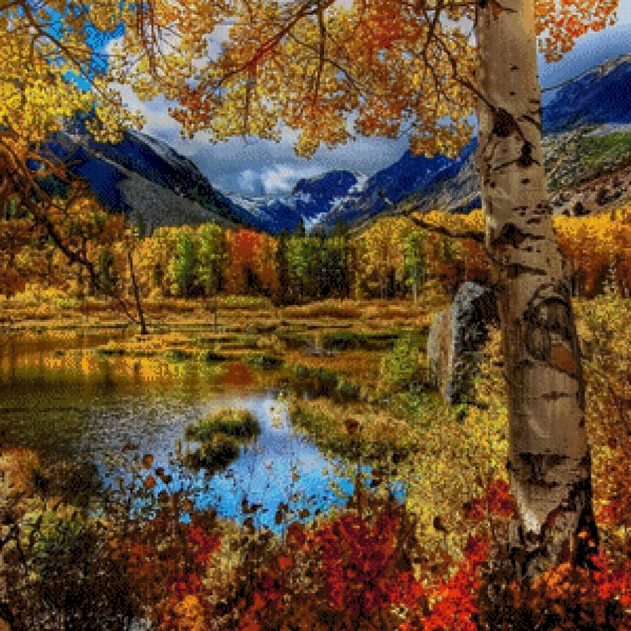 серия:краски осени - осень, картины, картина, пейзаж - предпросмотр