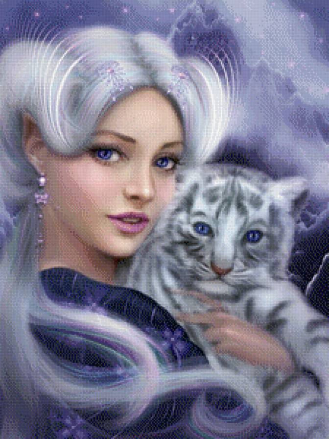 Зимняя сказка - девушка, красота - предпросмотр