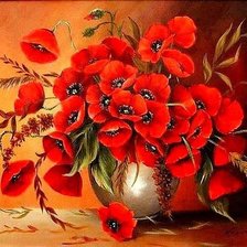 Схема вышивки «букет маков»