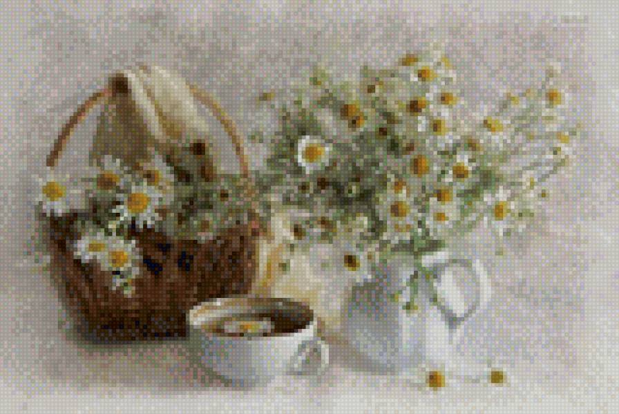 корзина ромашек - предпросмотр