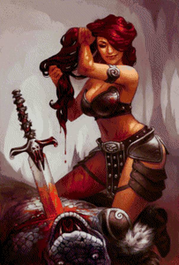 девушка воительница - предпросмотр