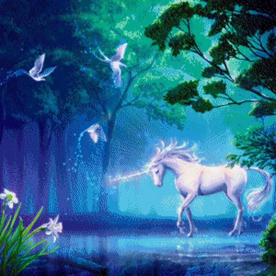 единорог - лошади, лошадь, фэнтези - предпросмотр