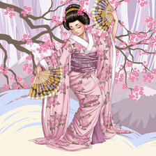 Схема вышивки «Гейша»