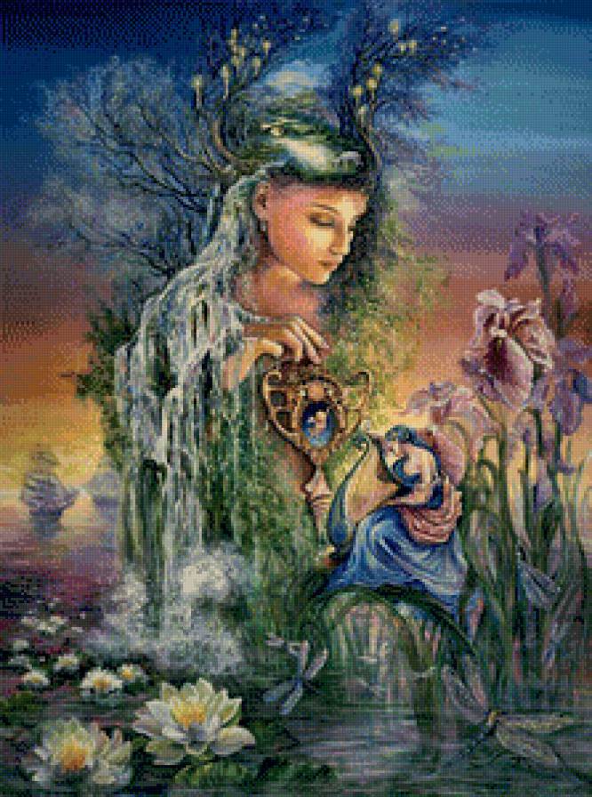 Повелительница  природы - девушка, сказки, природа, фэнтези - предпросмотр