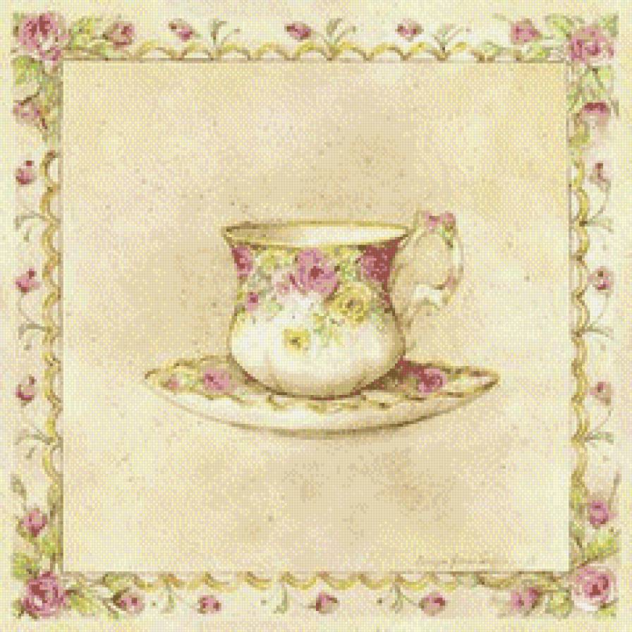 чашка 2 - чашка, для кухни, цветы, посуда, орнамент - предпросмотр