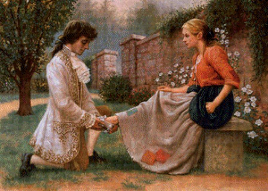 Золушка и принц - пара, девушка, сказки, фэнтези, любовь, парень - предпросмотр