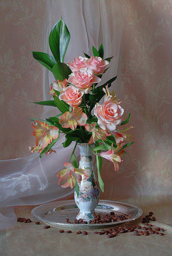 розовый букет - цветы - оригинал