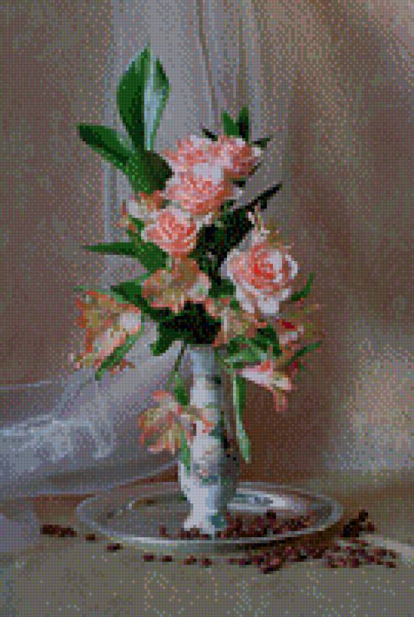 розовый букет - цветы - предпросмотр