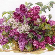 Схема вышивки «сирень»