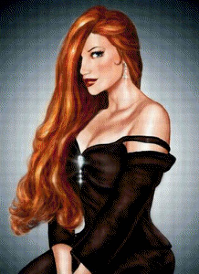 портрет - девушка, женщина, картина, , красота женщины - предпросмотр