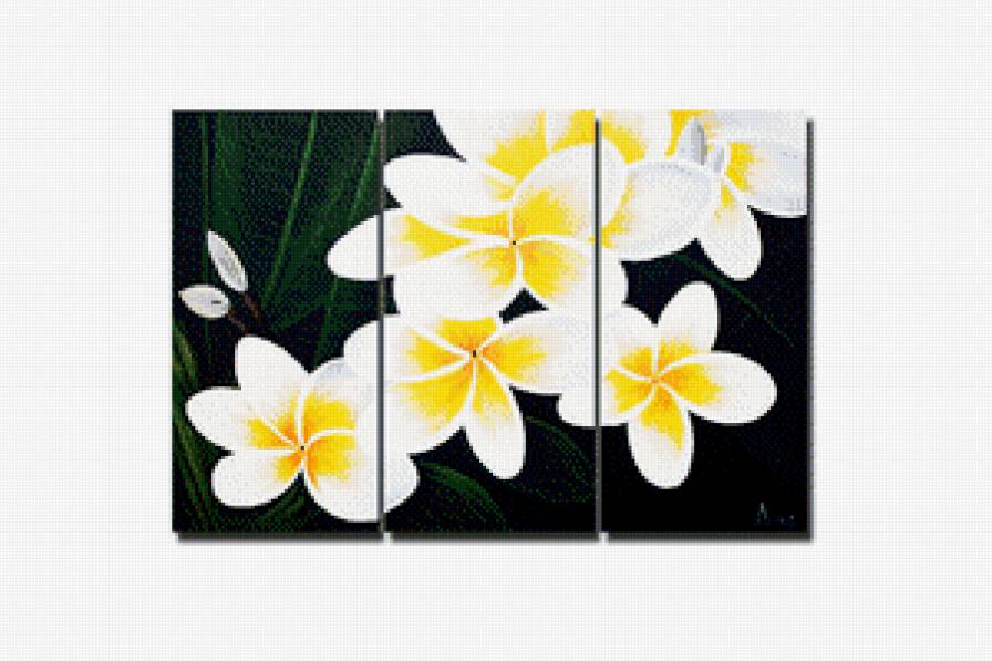 полиптих "Цветы" - цветы, полиптих - предпросмотр