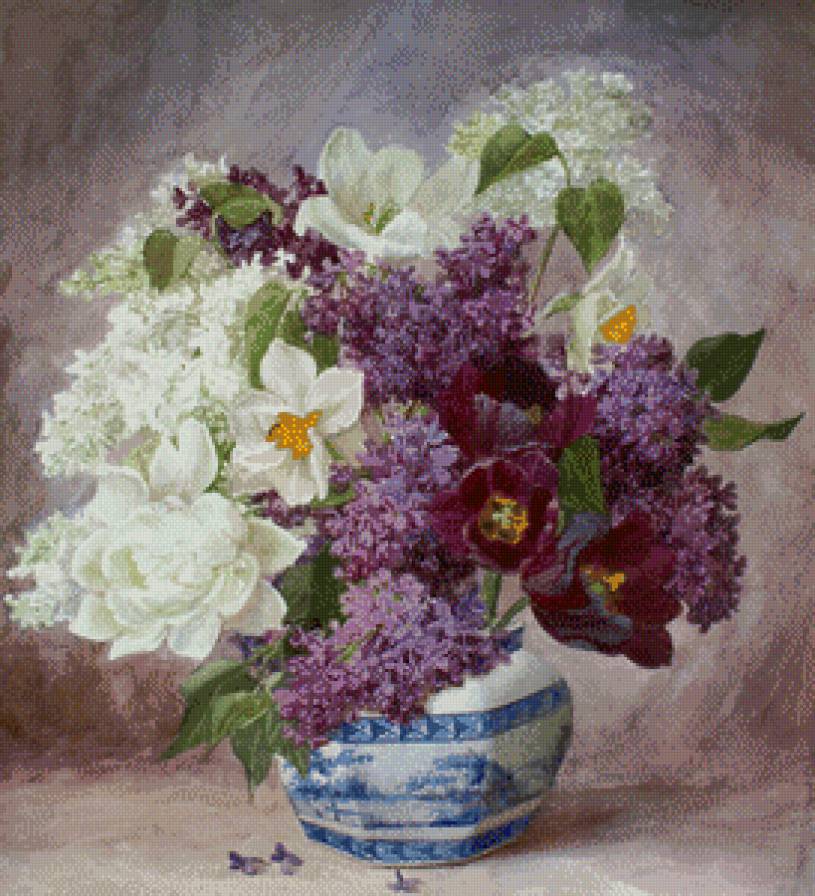 сиреневый букет - букет, цветы, сирень - предпросмотр