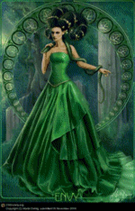 Грех Зависть - платье, девушка - предпросмотр