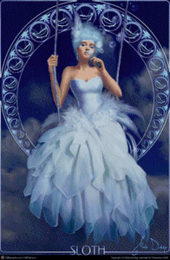 Грех Лень - девушка, платье - предпросмотр