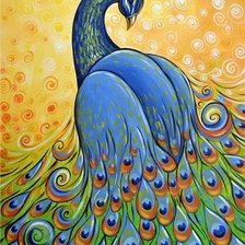 Схема вышивки «Павлин»