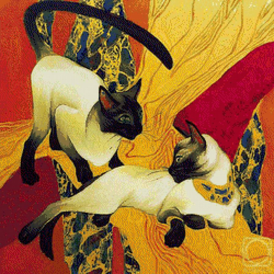 Сиамы - кошечки, коты, кошки - предпросмотр