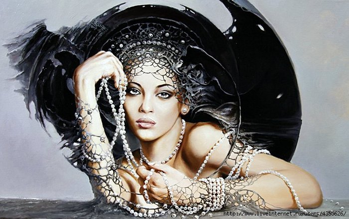 Фантазия художника*4 - девушки, портрет, живопись - оригинал