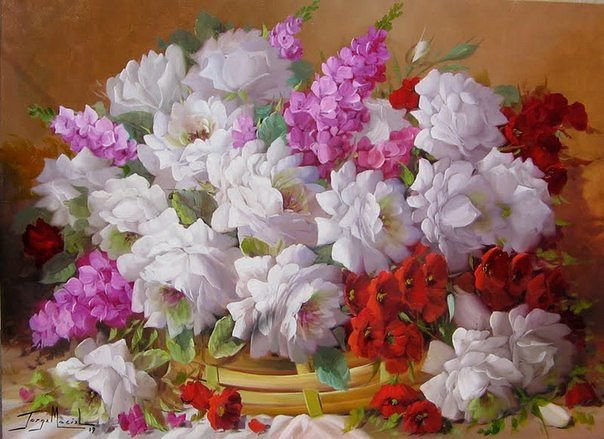 Прекрасный букет - натюрморт цветы розы - оригинал