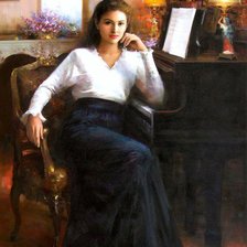 Схема вышивки «девушка 2»