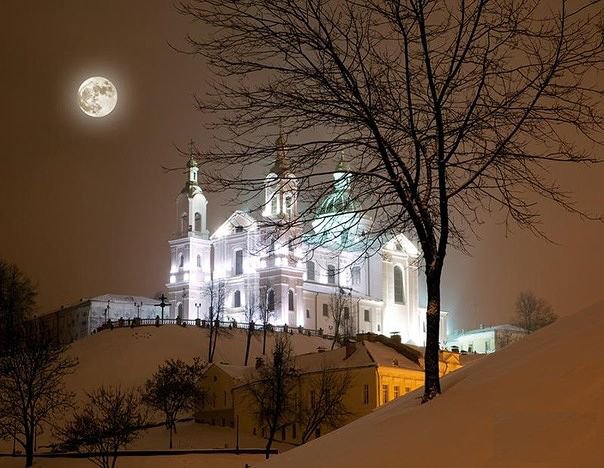 Вечерний Витебск - пейзаж, храм - оригинал