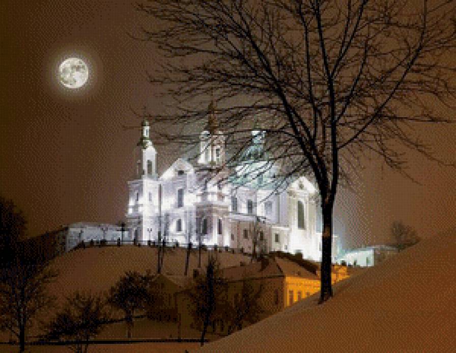 Вечерний Витебск - храм, пейзаж - предпросмотр