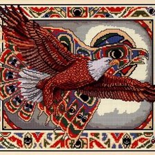 Оригинал схемы вышивки «Летящий орел» (№489139)